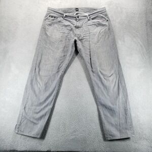 Hugo Boss Jeans Mens 40x34 Gray Jacksons Regular Straight Mid Rise